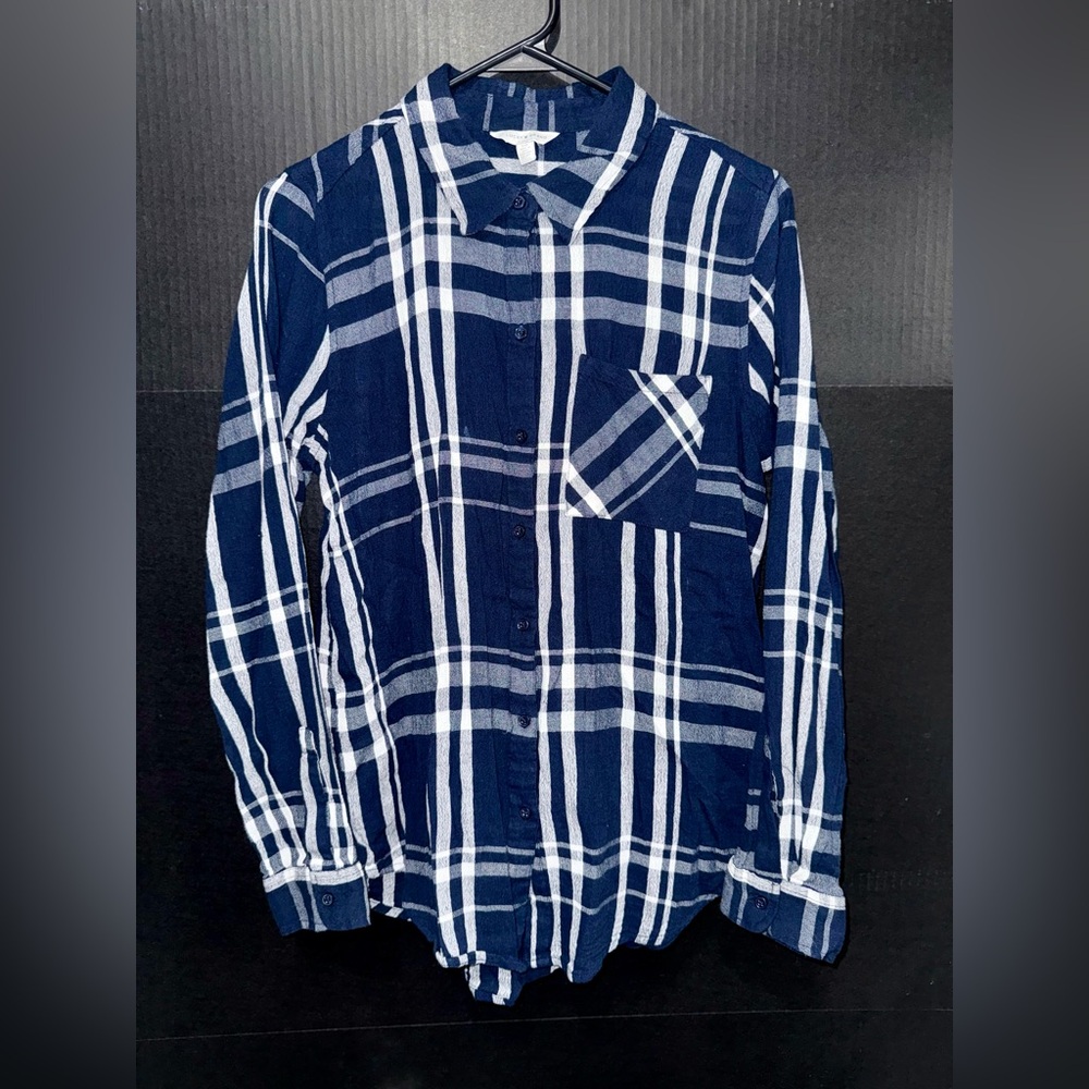 🎋Lucky Brand Blue Plaid Button Down Shirt